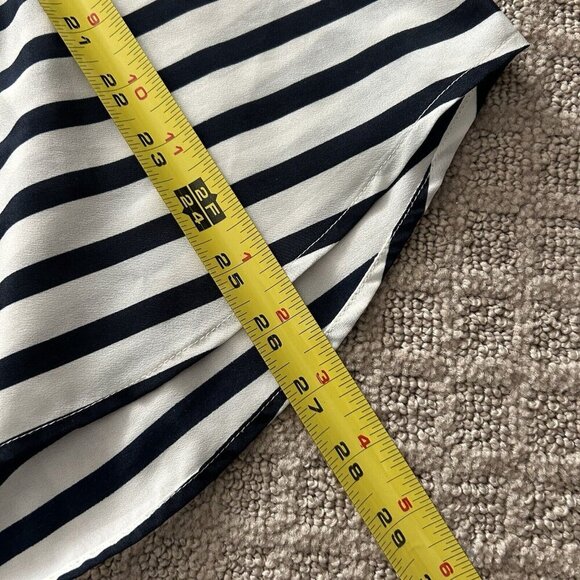 J. Crew Womens 0 Black And White Striped Sleeveless Button Up Blouse Tank Top - Picture 4 of 7